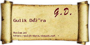 Gulik Dóra névjegykártya